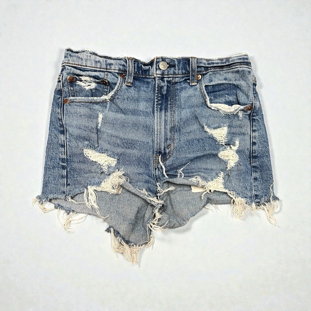 Abercrombie & Fitch Distressed High Rise Mom Shorts. Size 4/27